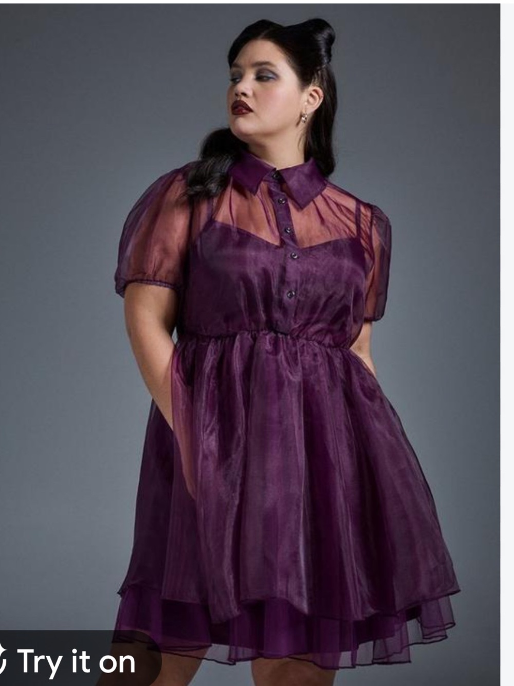 Torrid nightfall Sheer Purple dress